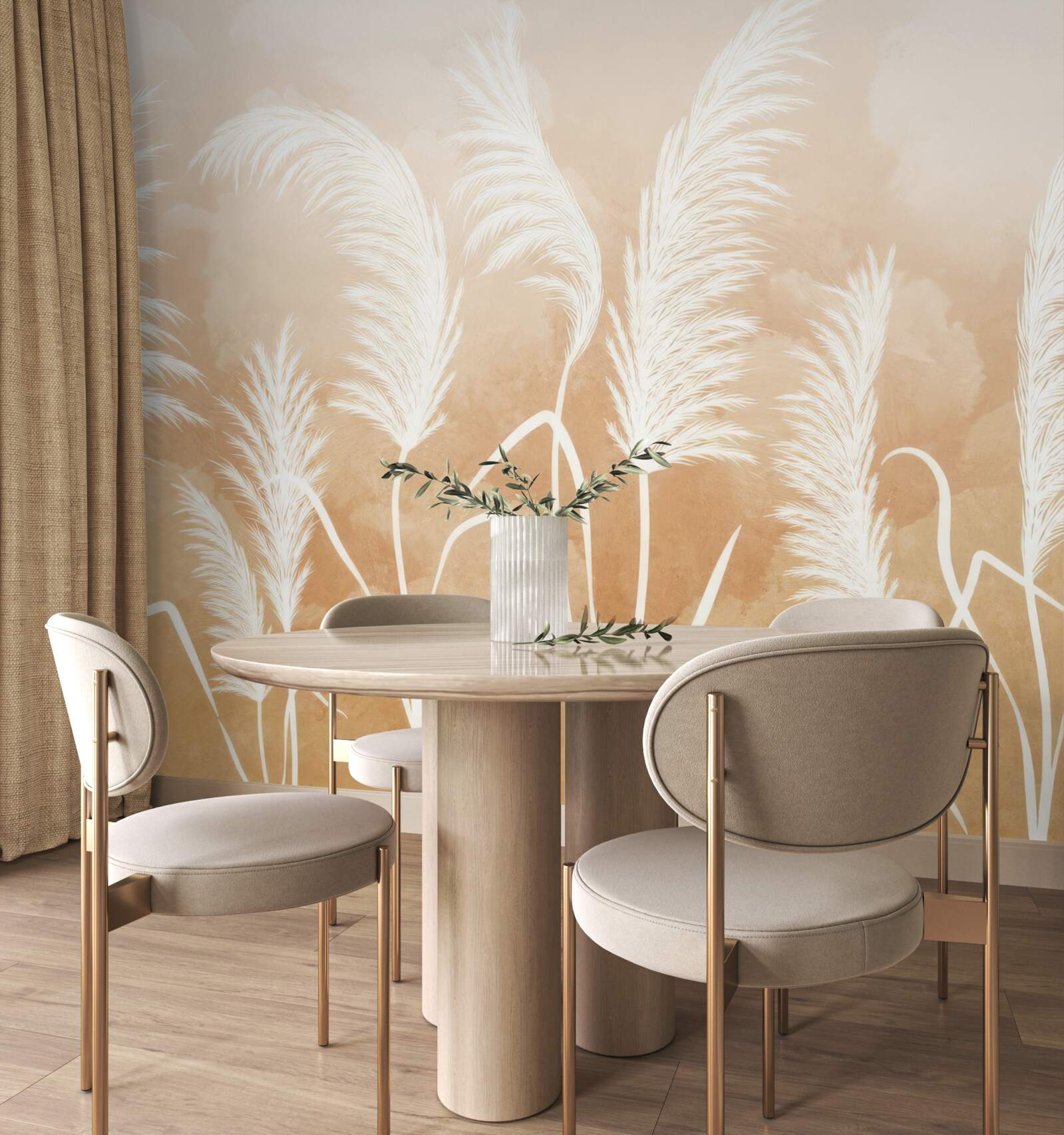 Фотошпалери біле листя, що тріпоче на вітрі