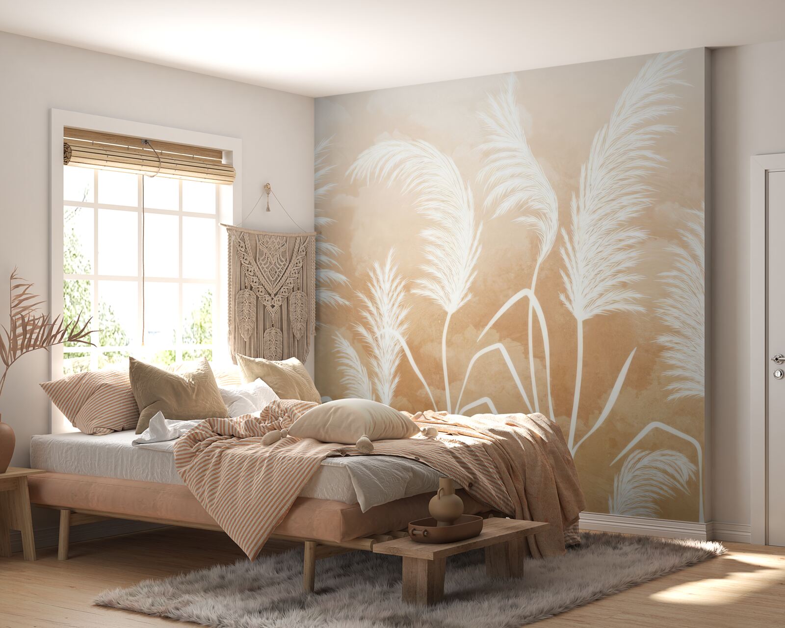 Фотошпалери біле листя, що тріпоче на вітрі