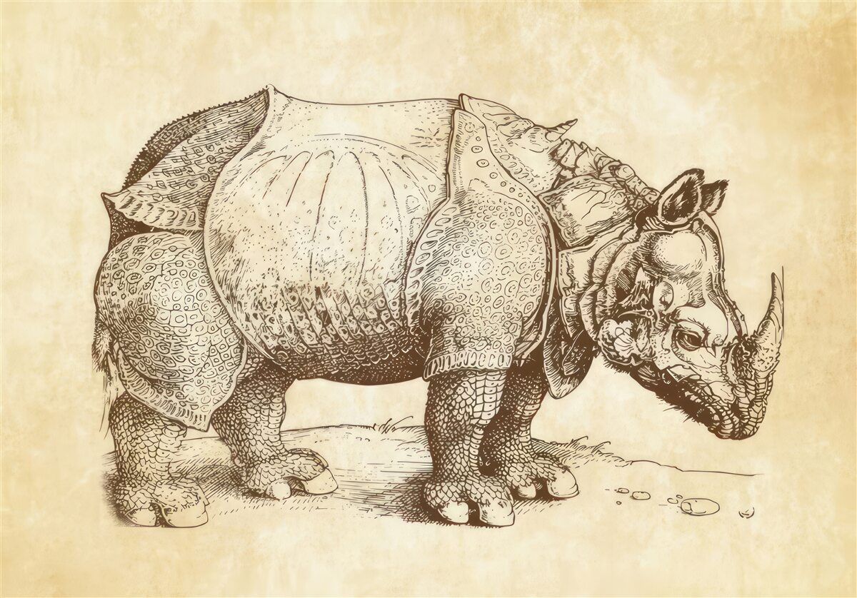 Фотошпалери сильний носоріг