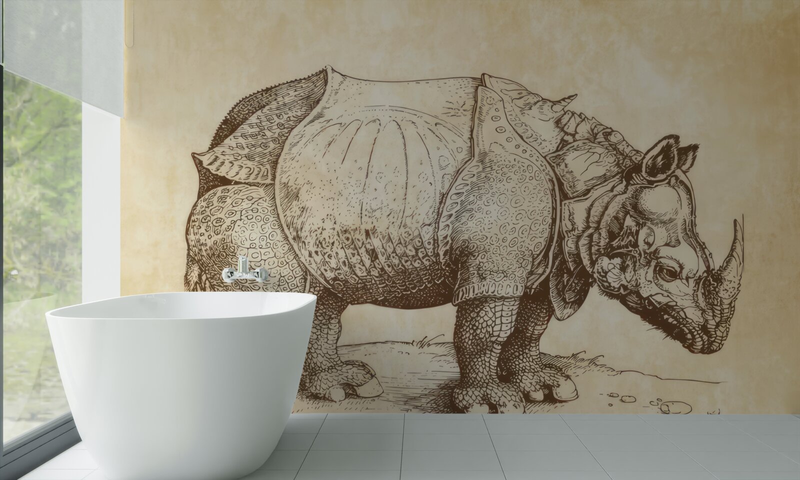 Фотошпалери сильний носоріг