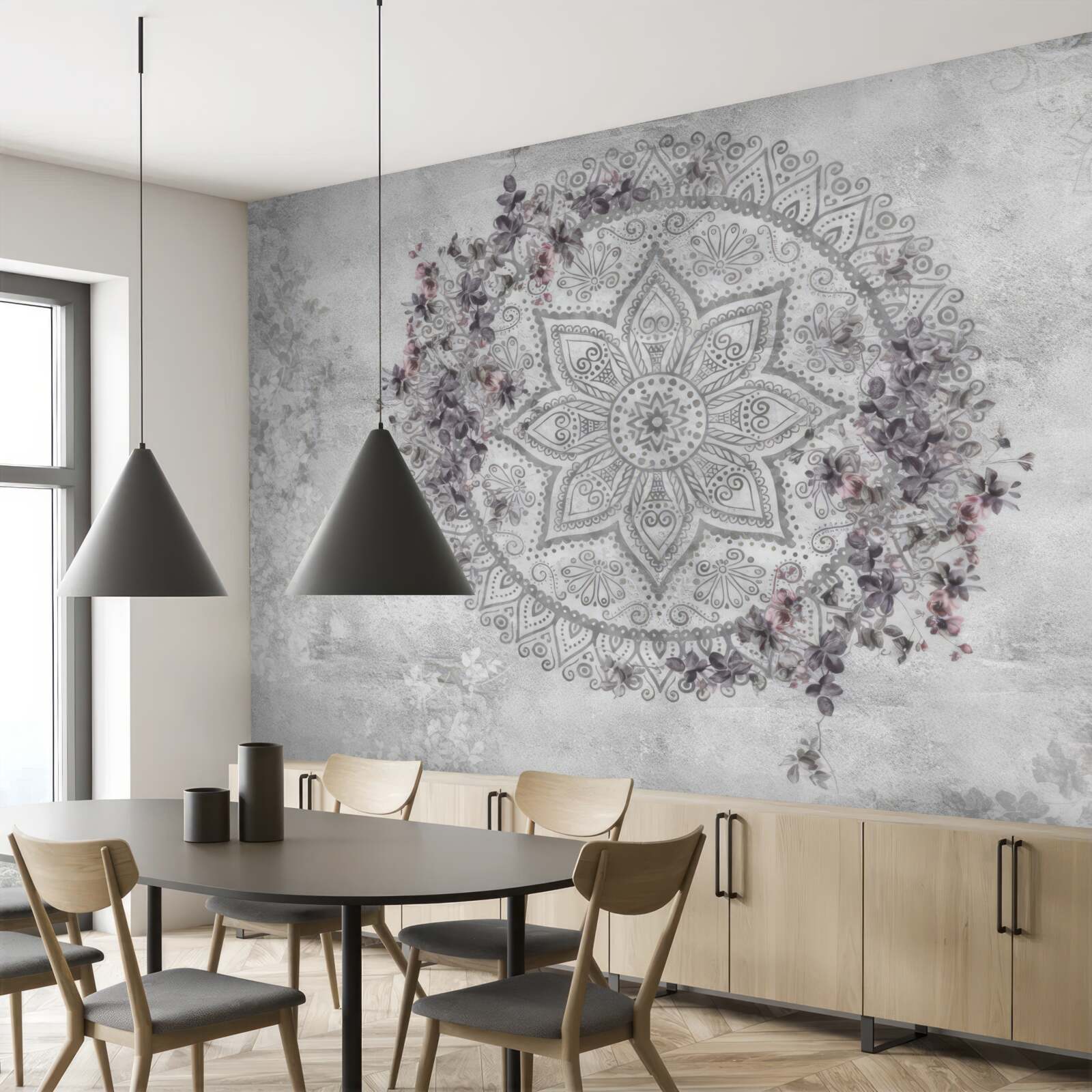 Фотошпалери красива картина серед квітів