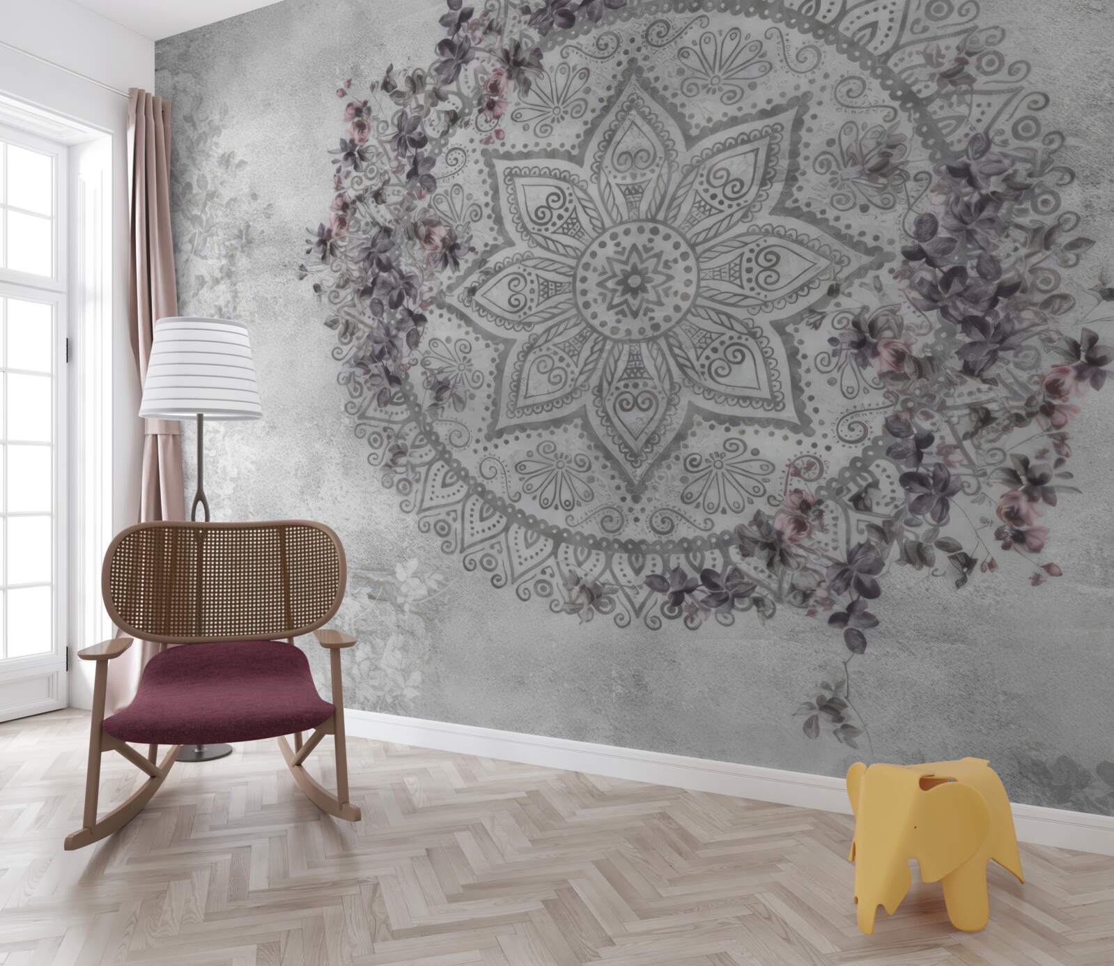 Фотошпалери красива картина серед квітів