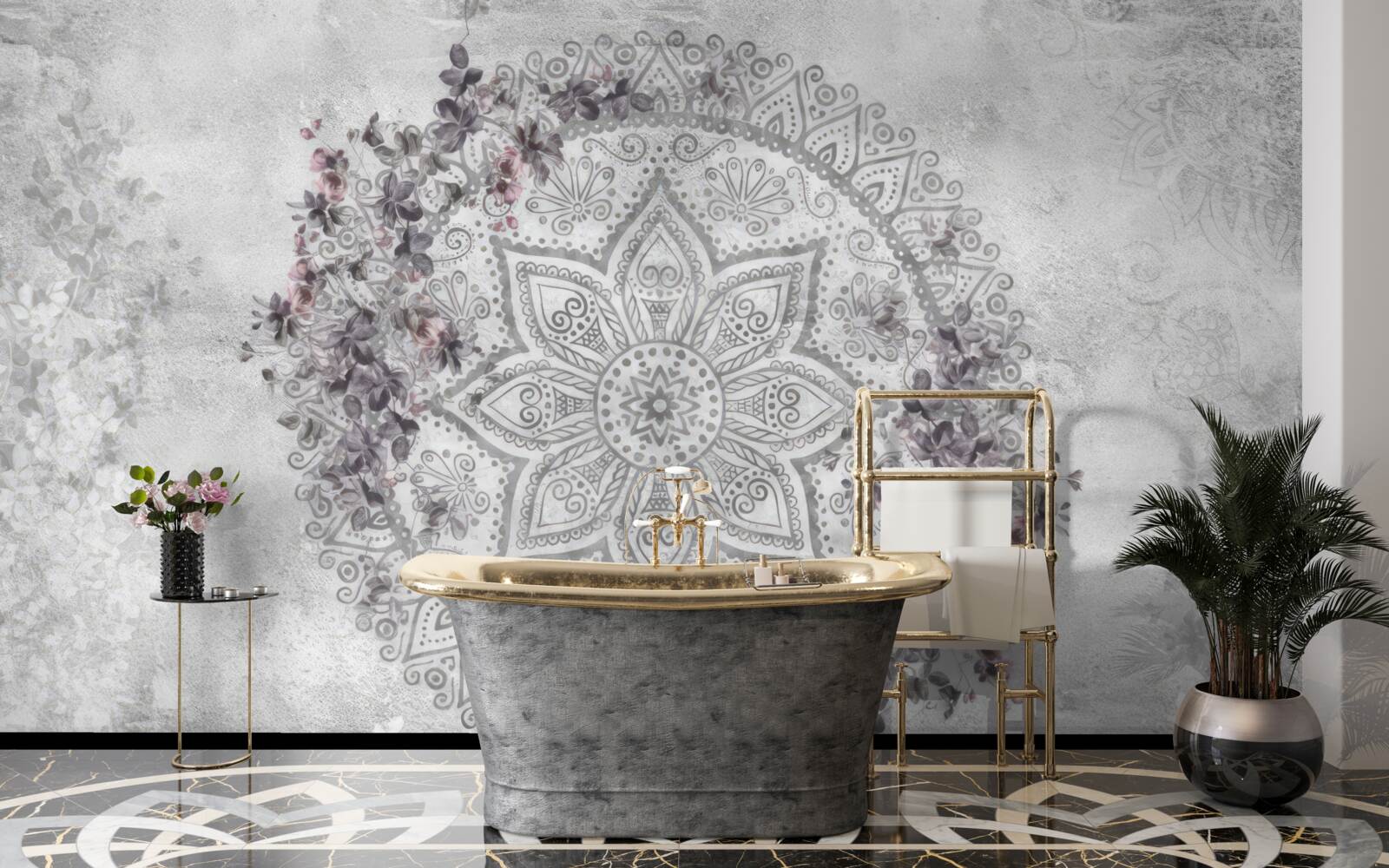 Фотошпалери красива картина серед квітів