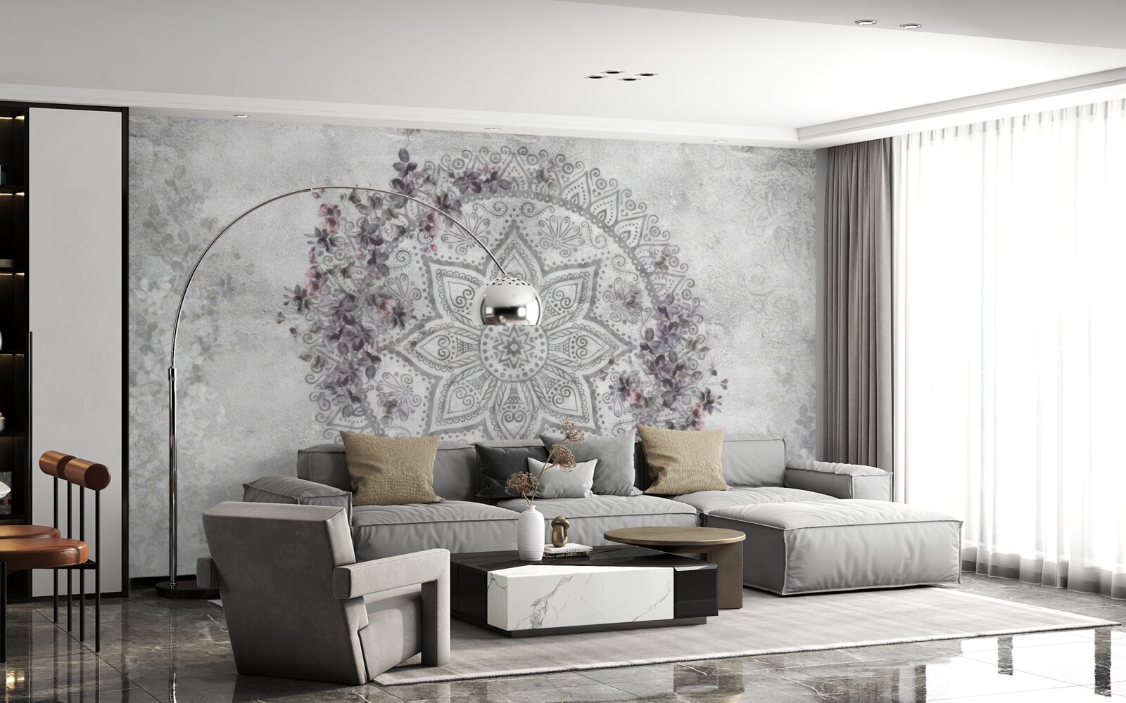 Фотошпалери красива картина серед квітів