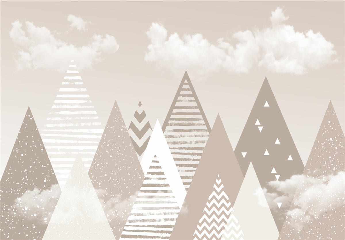 Фотошпалери хмарні гори в абстракції