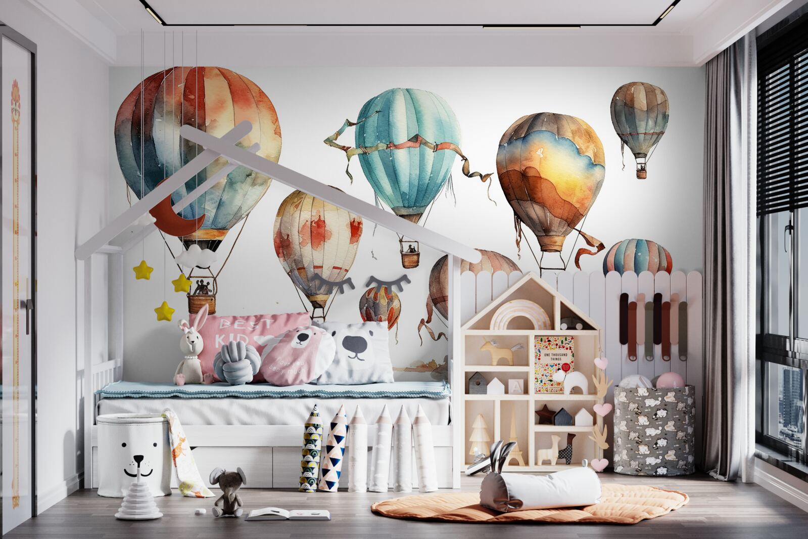 Фотошпалери над містом проходить шоу повітряних куль