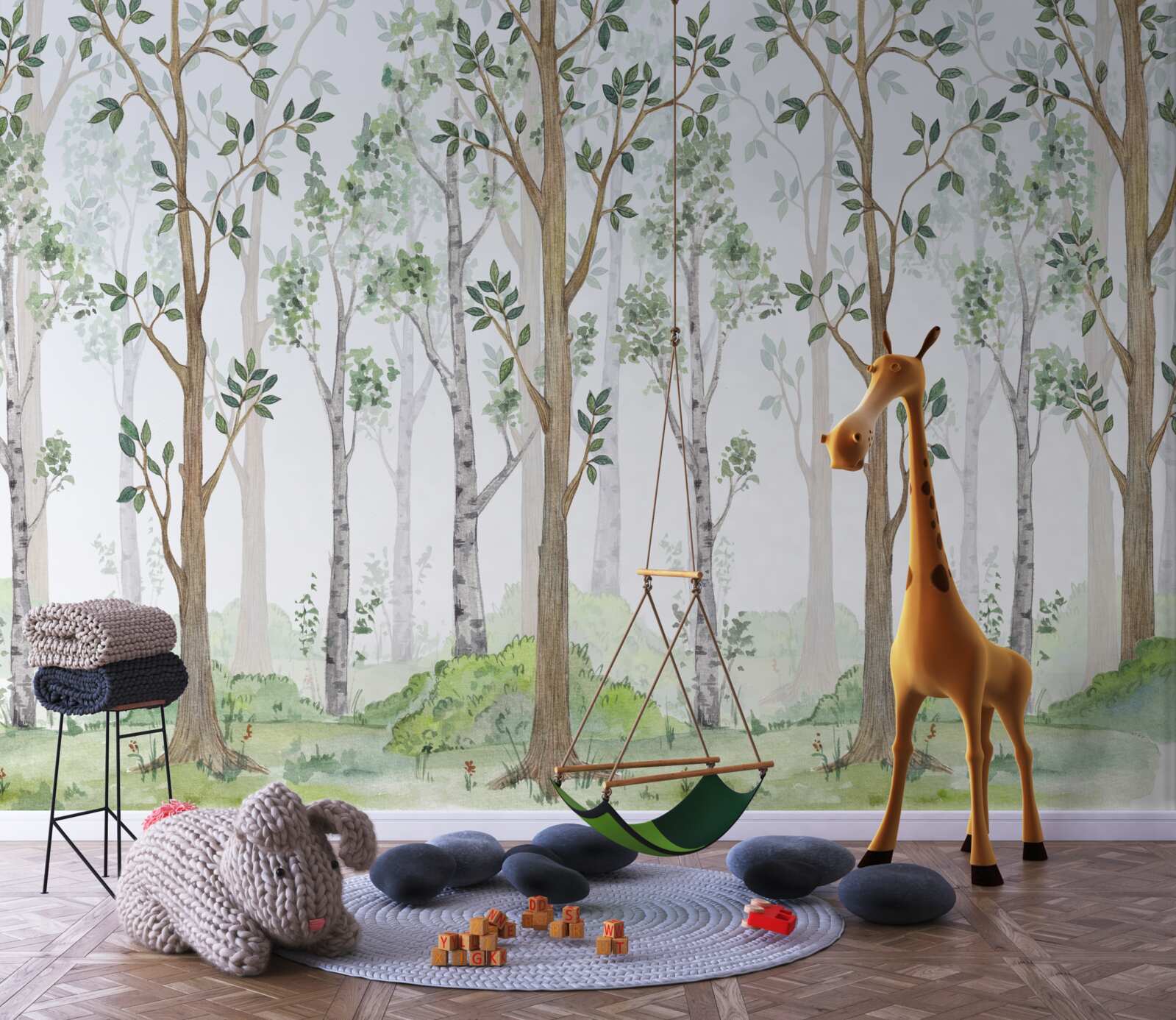 Фотошпалери тонка змішана деревина