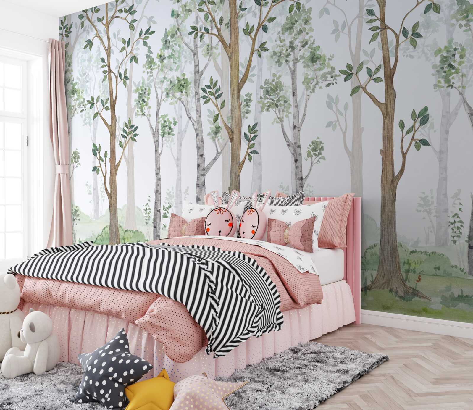 Фотошпалери тонка змішана деревина