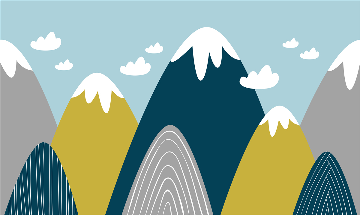 Фотошпалери гірські вершини, вкриті снігом