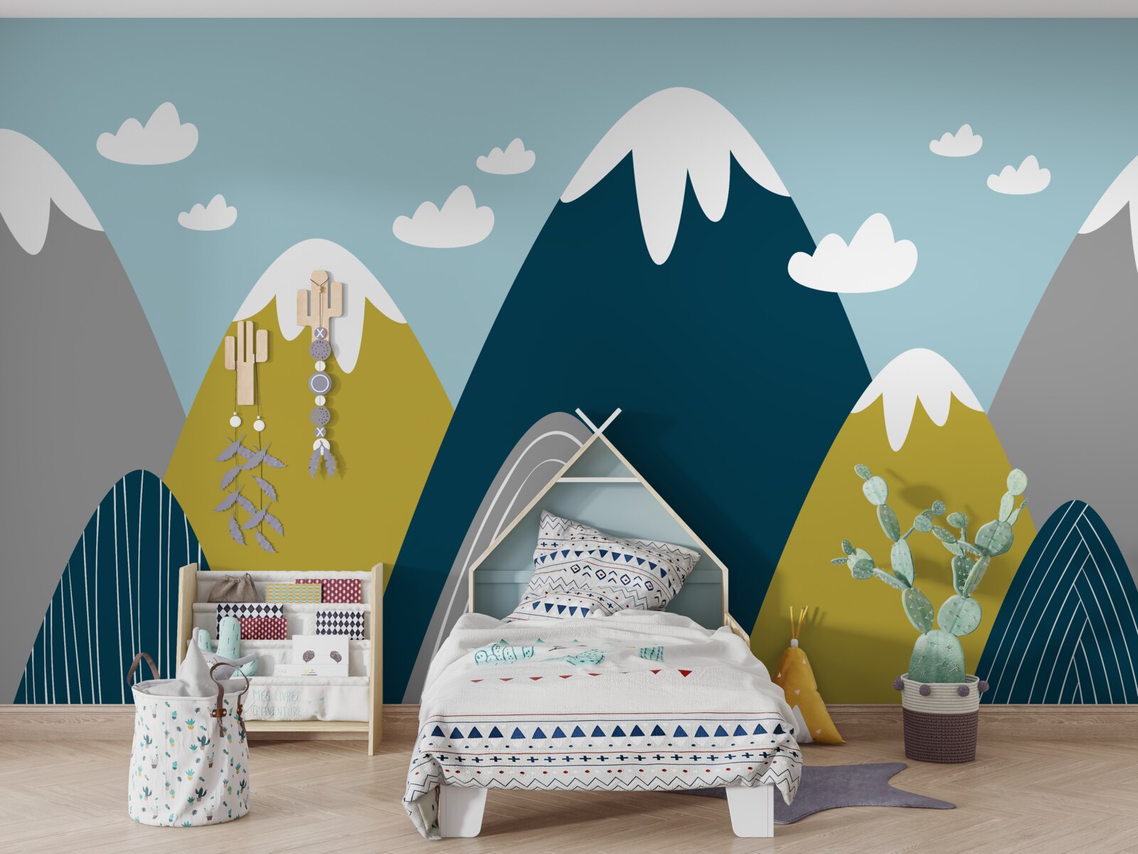 Фотошпалери гірські вершини, вкриті снігом