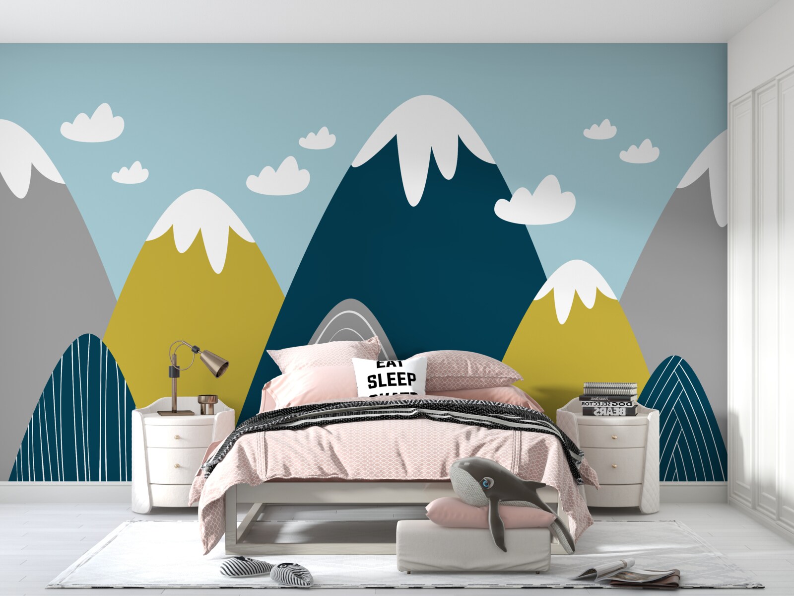 Фотошпалери гірські вершини, вкриті снігом