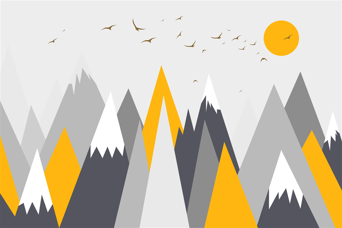 Фотошпалери Сонячне світло заливає вершини гір