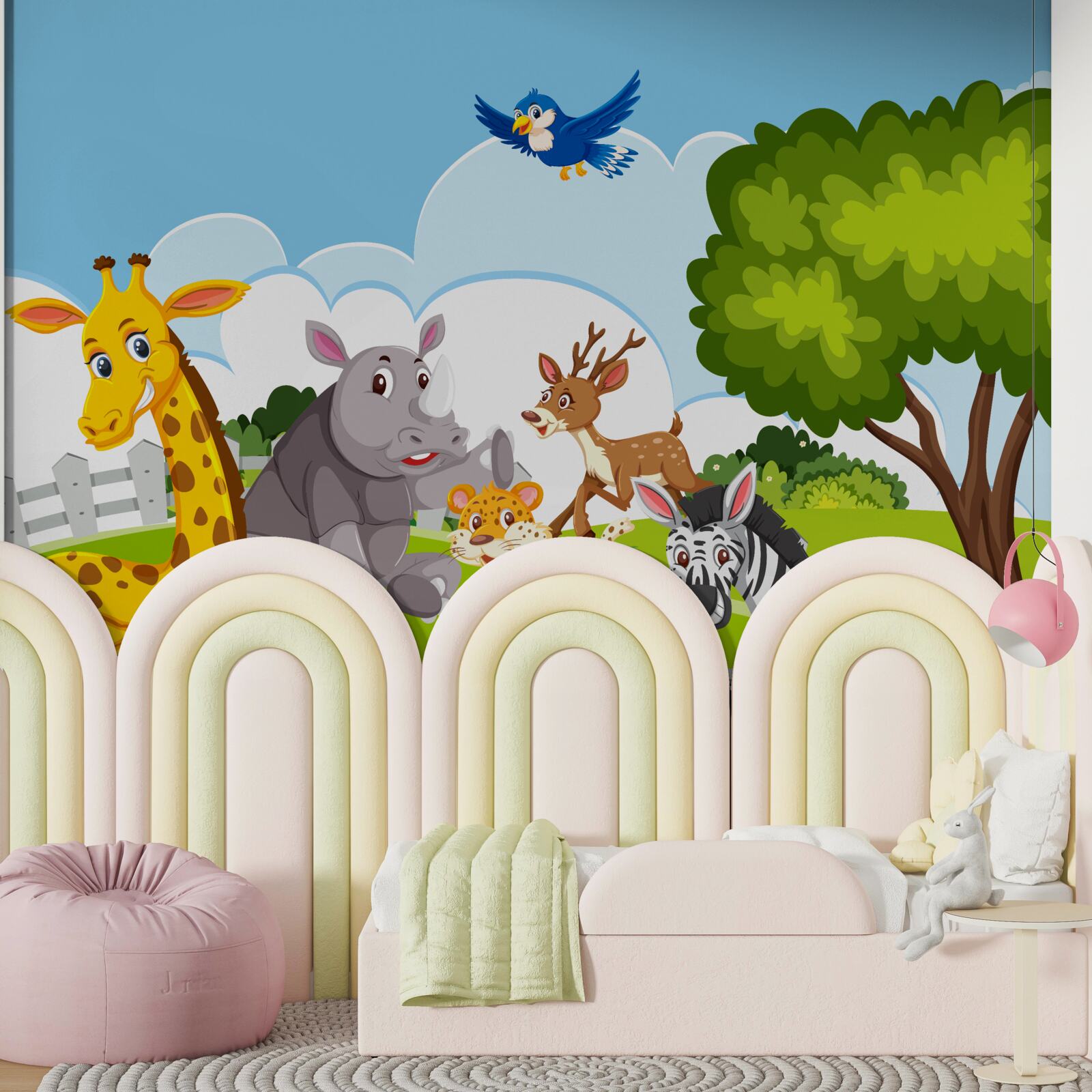 Фотошпалери молода компанія відпочиває на галявині