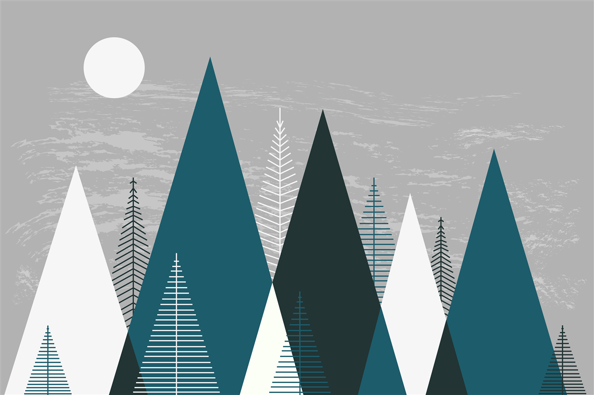 Фотошпалери темрява огорнула смарагдовий ліс