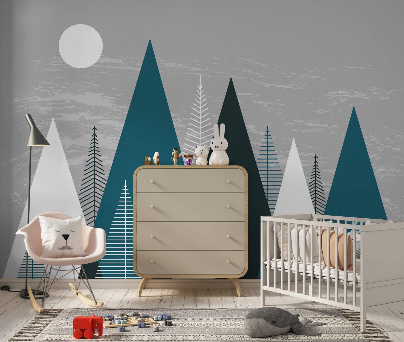 Фотошпалери темрява огорнула смарагдовий ліс