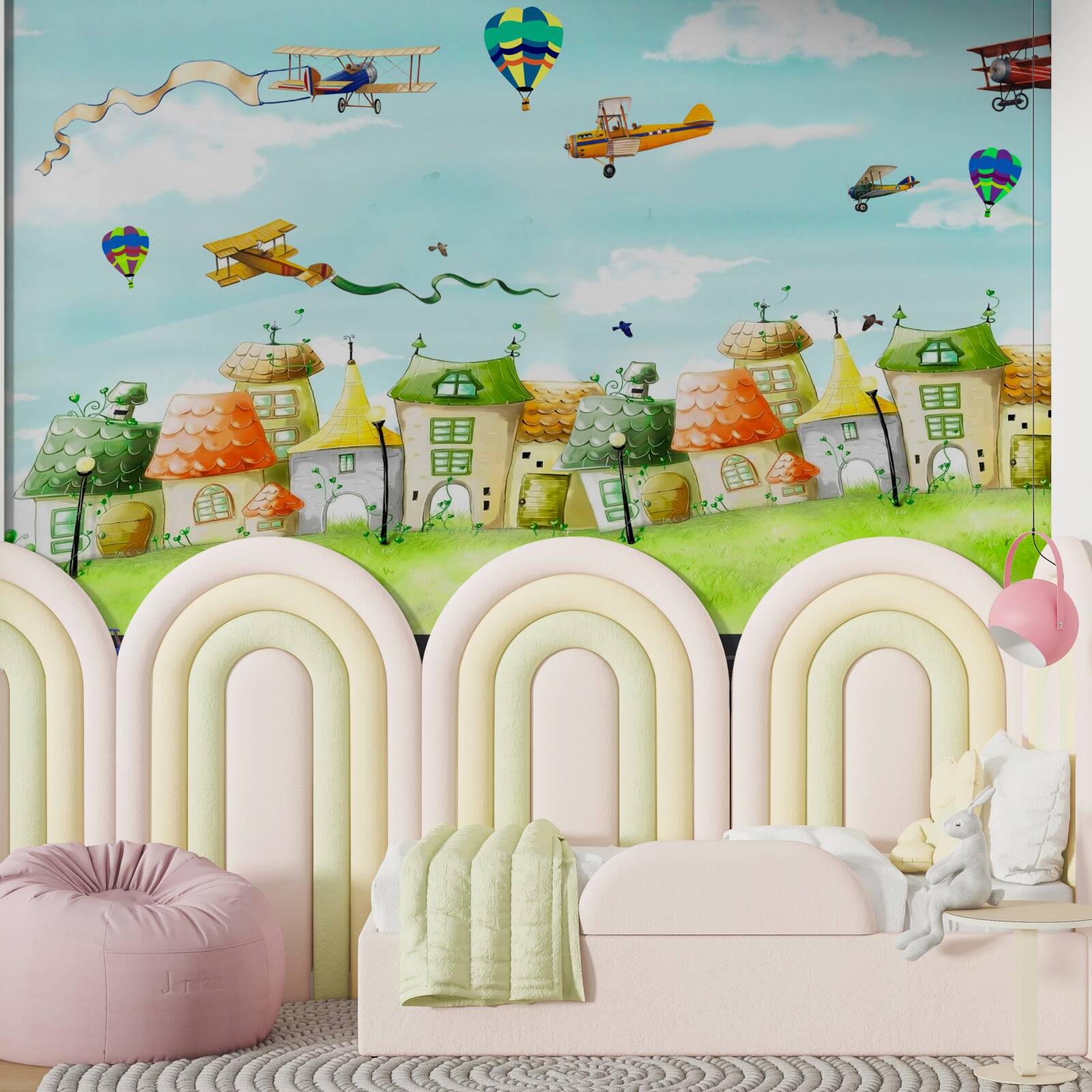 Фотошпалери автомобілі на шосе та літаки