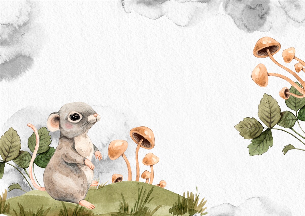 Фотошпалери Миша намагається знайти спосіб дістати гриб