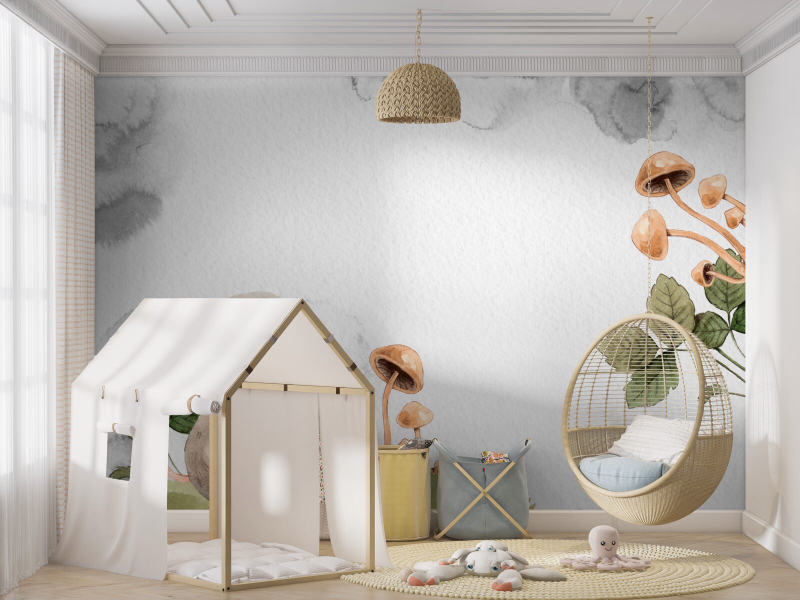 Фотошпалери Миша намагається знайти спосіб дістати гриб