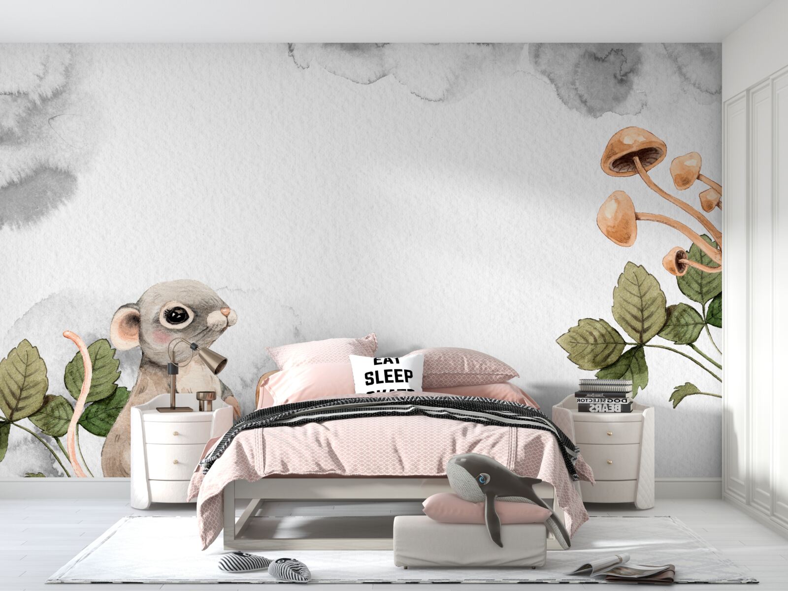 Фотошпалери Миша намагається знайти спосіб дістати гриб