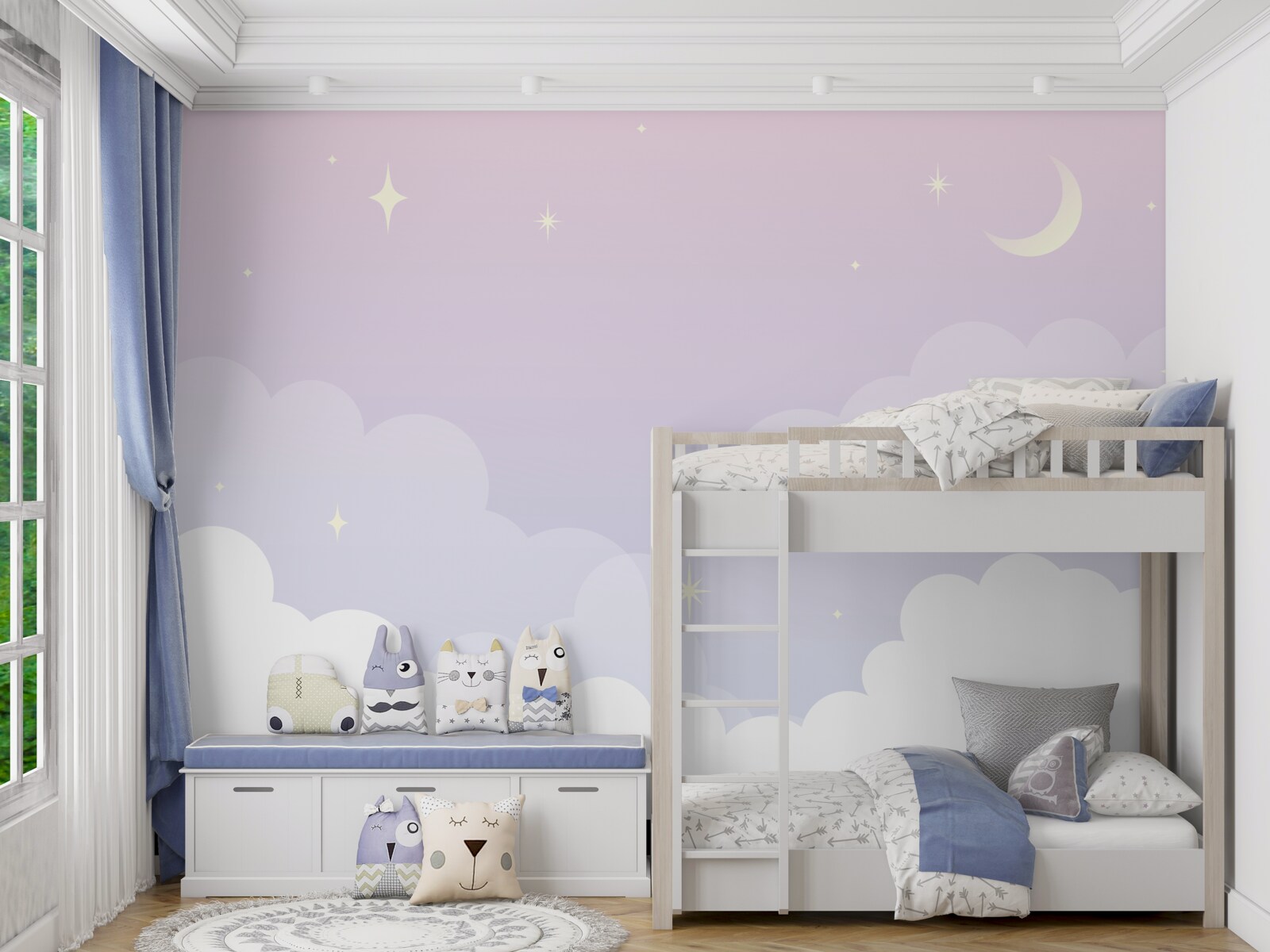 Фотошпалери небо в обіймах сну і сяючих зірок