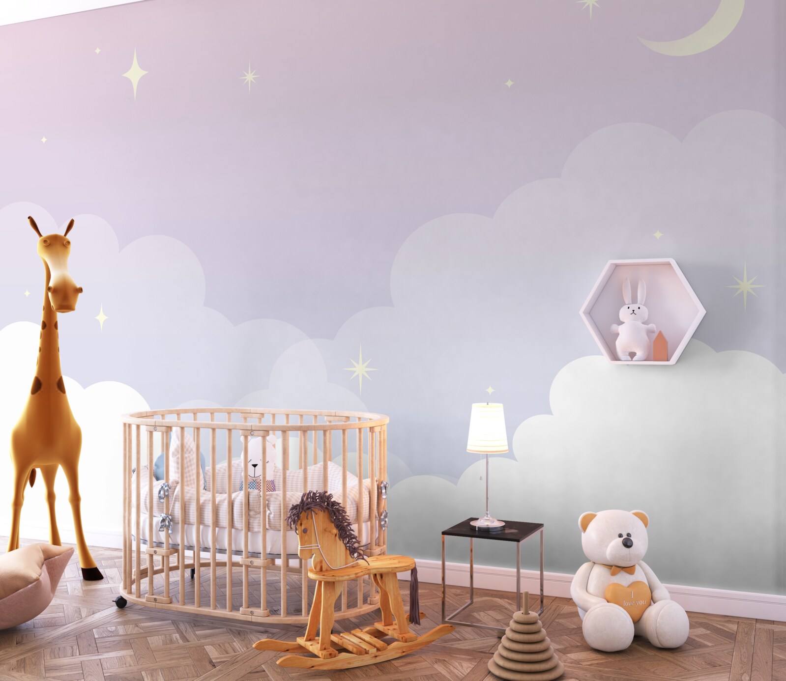 Фотошпалери небо в обіймах сну і сяючих зірок