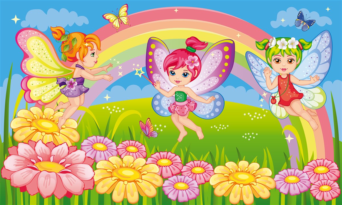 Фотошпалери казкові друзі на галявині