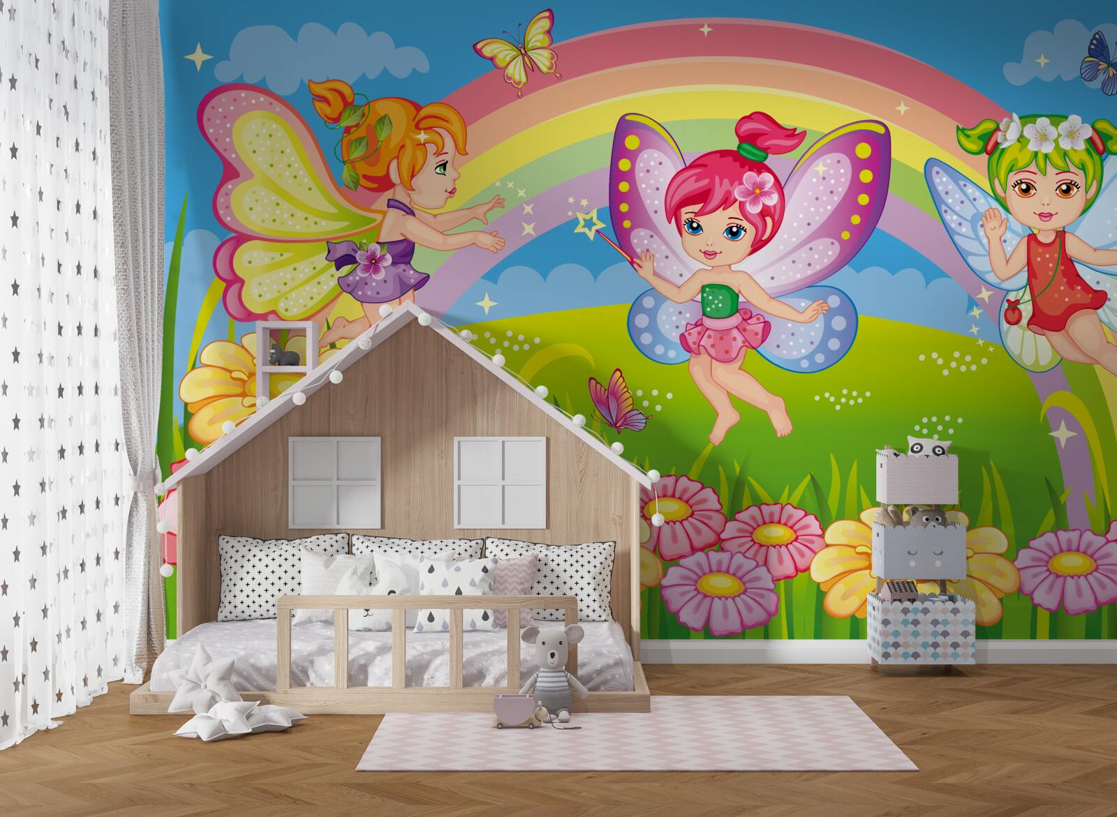 Фотошпалери казкові друзі на галявині