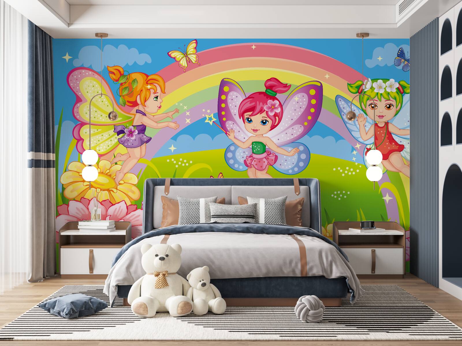 Фотошпалери казкові друзі на галявині