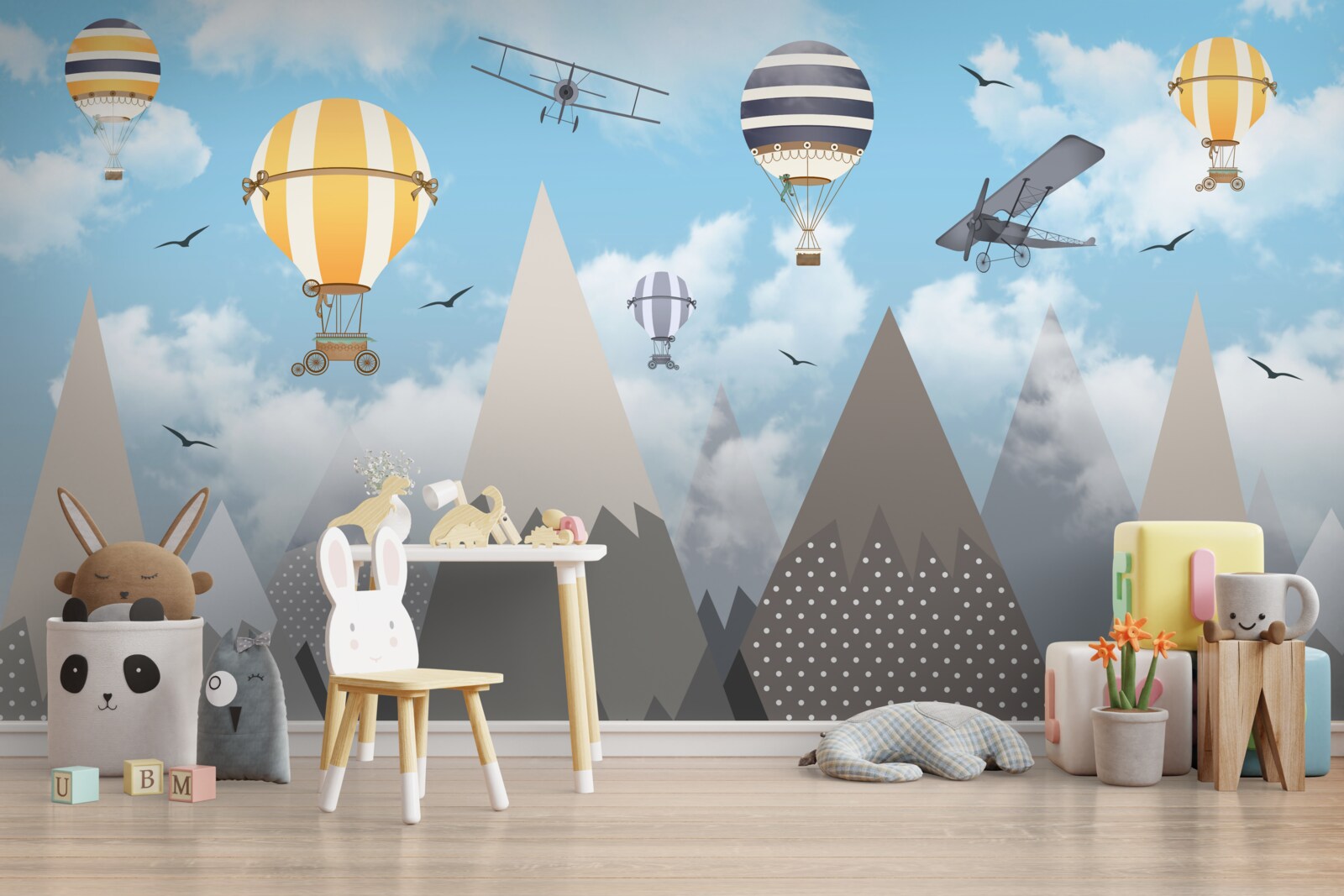 Фотошпалери транспортні засоби на гірських вершинах