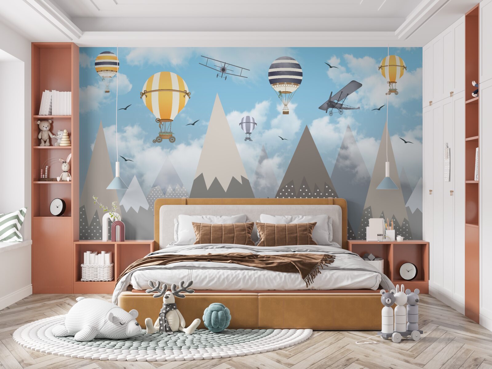 Фотошпалери транспортні засоби на гірських вершинах