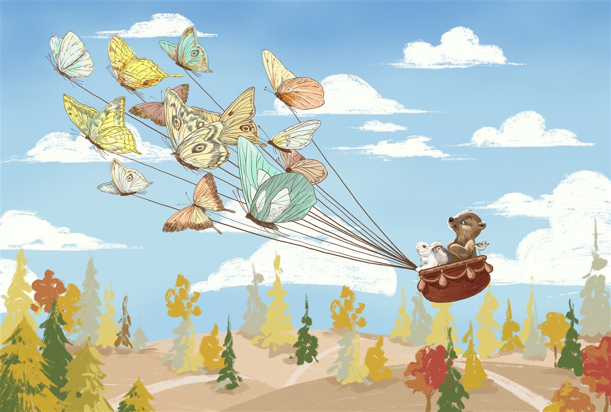 Фотошпалери лісових мешканців переносять метелики