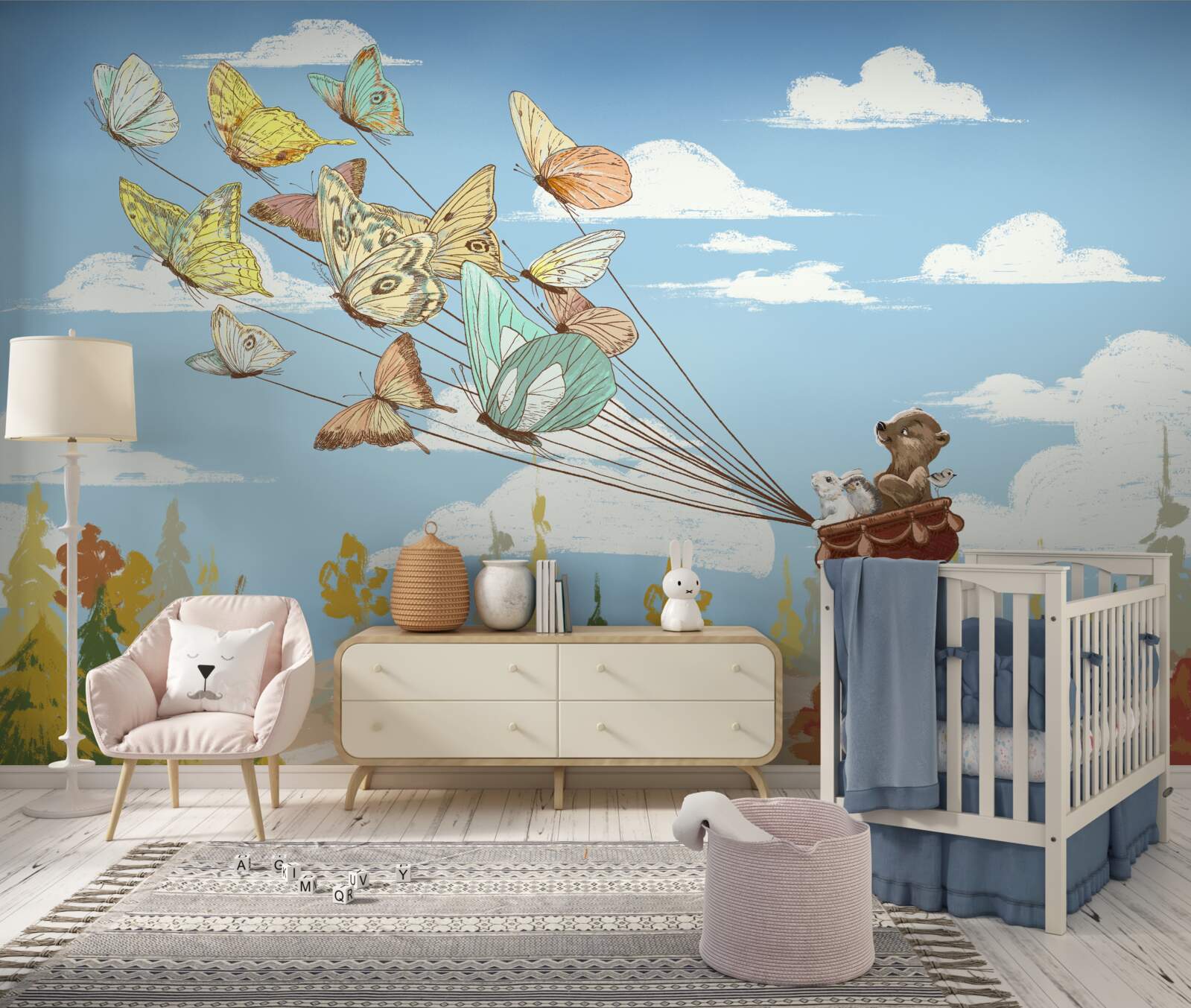 Фотошпалери лісових мешканців переносять метелики