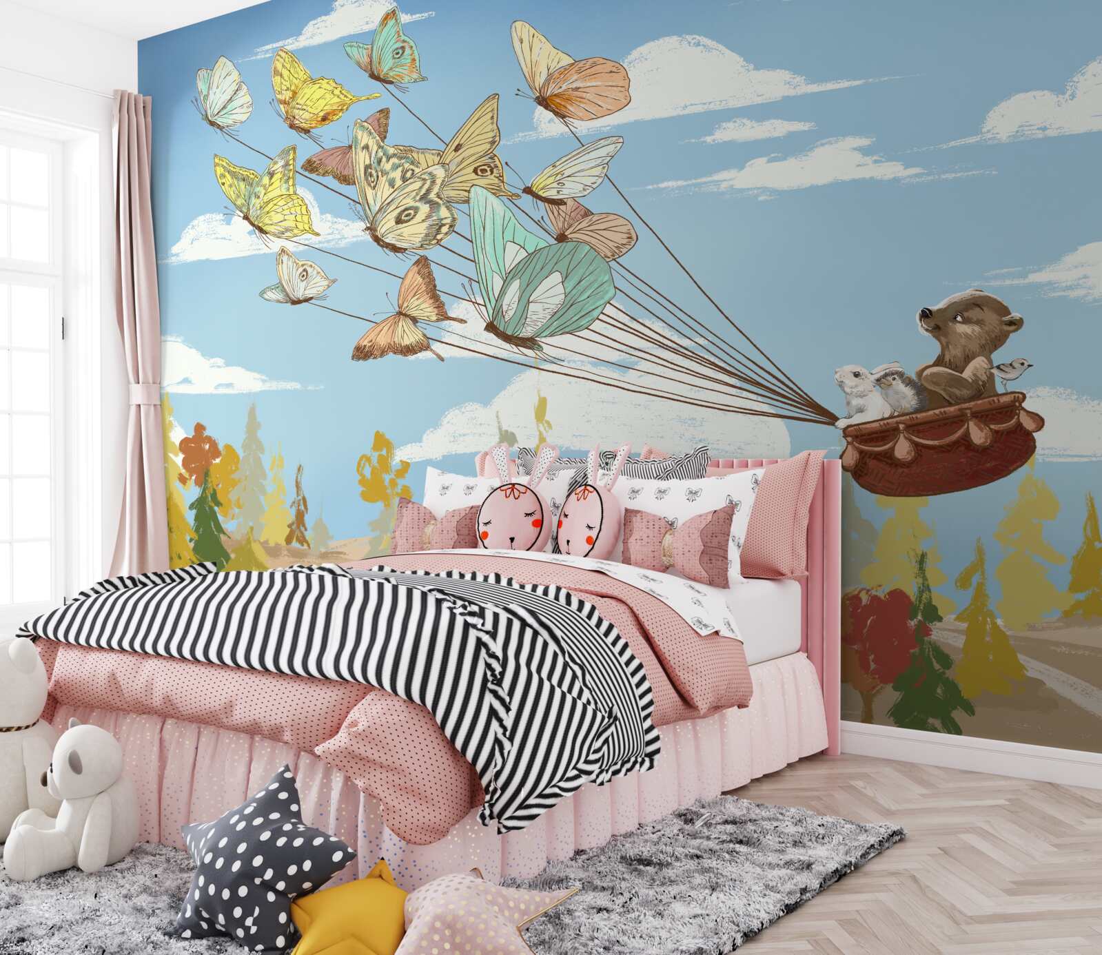 Фотошпалери лісових мешканців переносять метелики