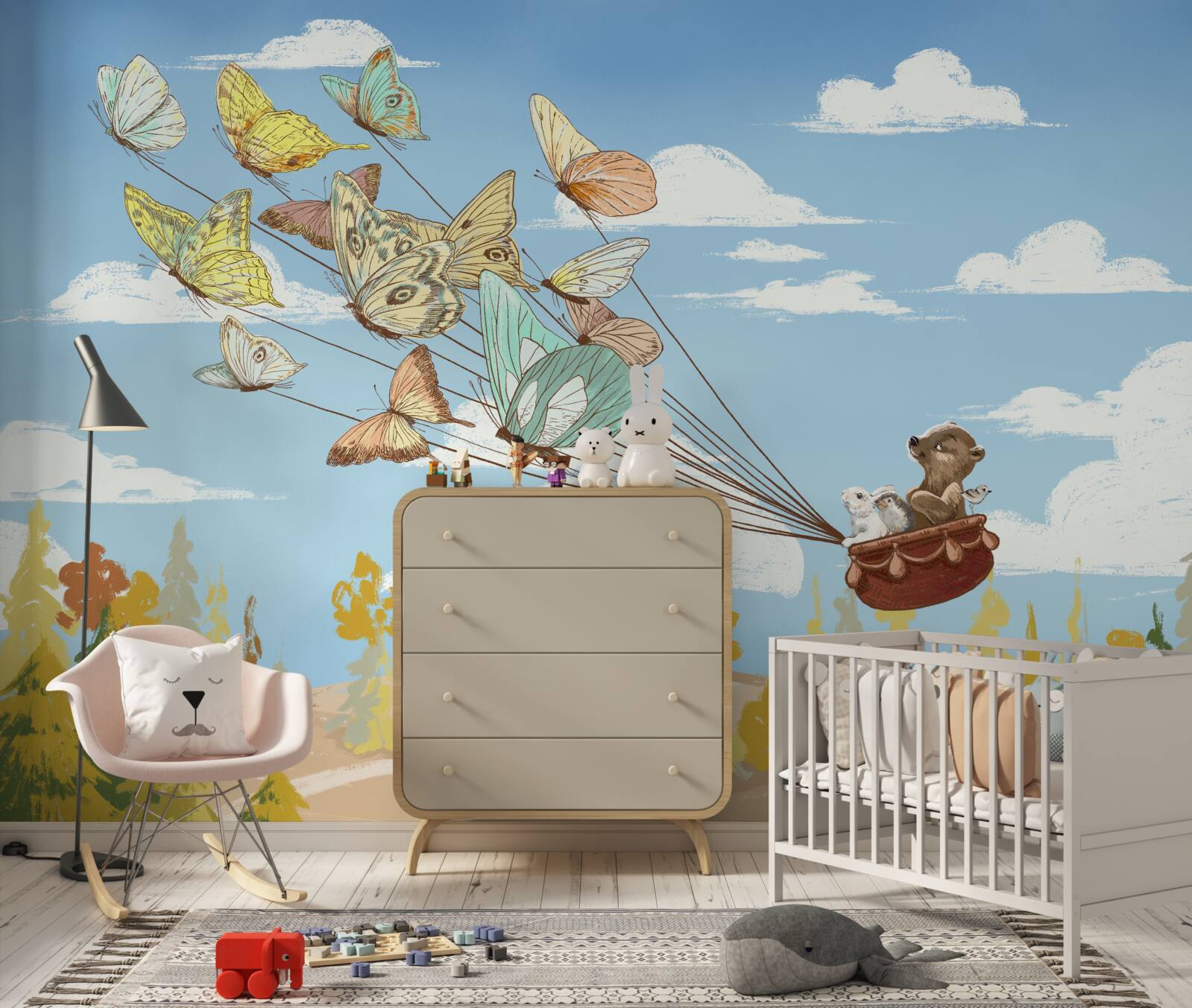 Фотошпалери лісових мешканців переносять метелики