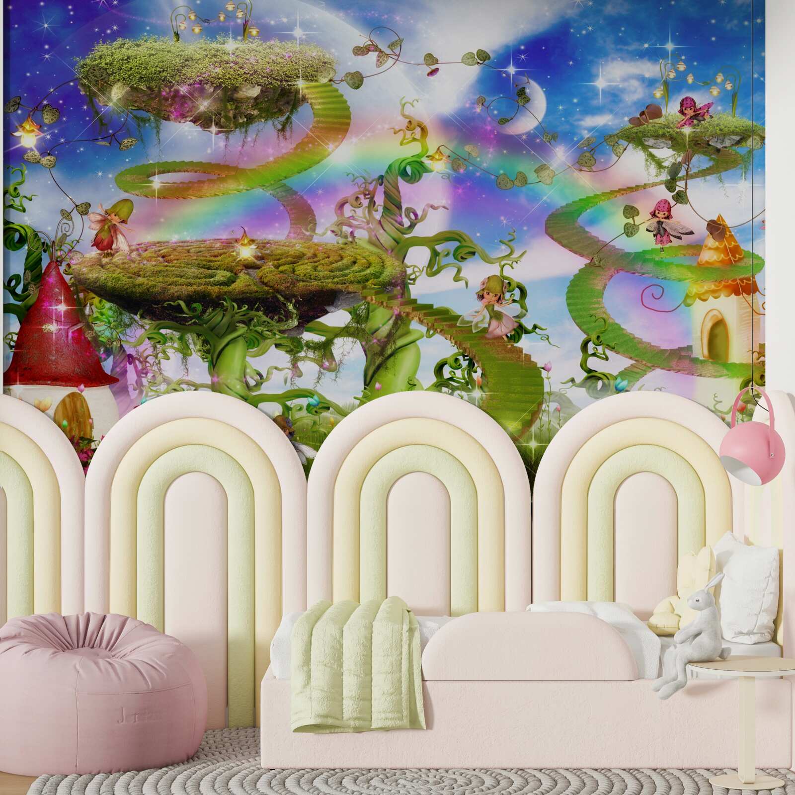 Фотошпалери місто мрії серед хмар