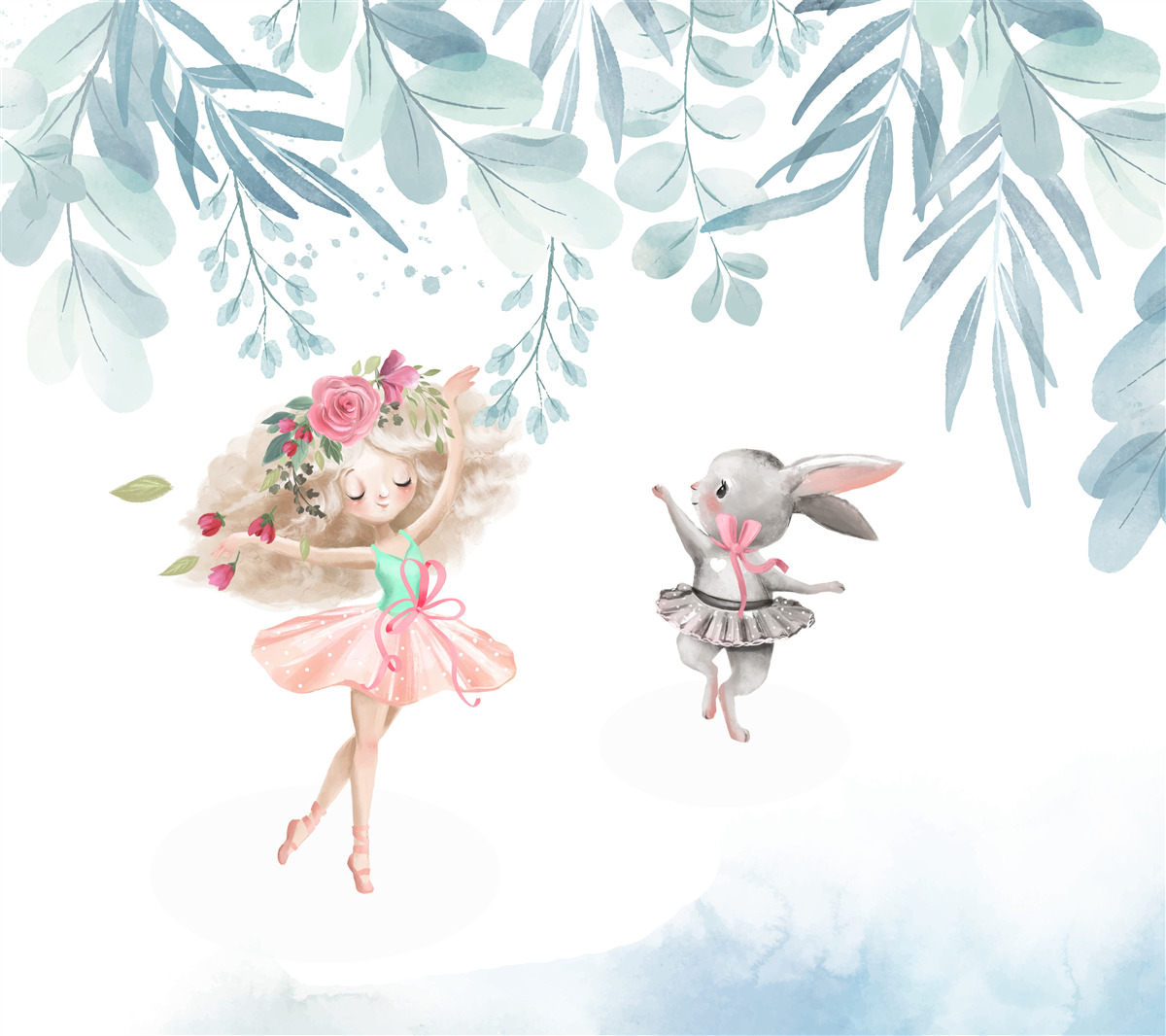 Фотошпалери чаклунка та її друг кролик