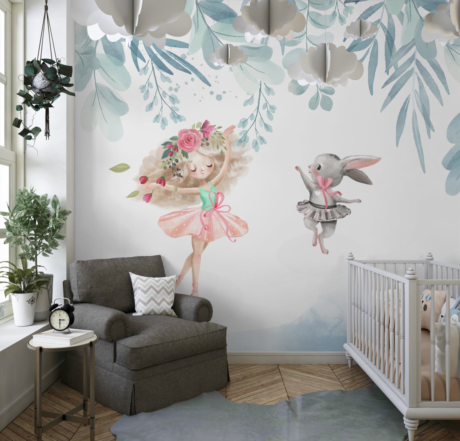 Фотошпалери чаклунка та її друг кролик