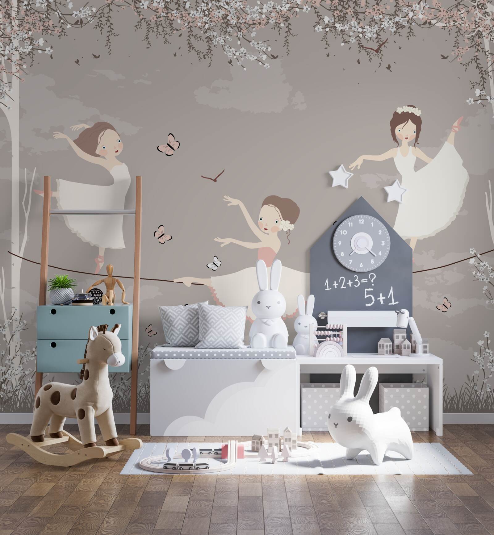 Фотошпалери акробатичні дівчата на канаті