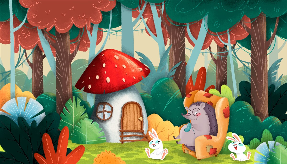 Фотошпалери бабусин будиночок з їжачком