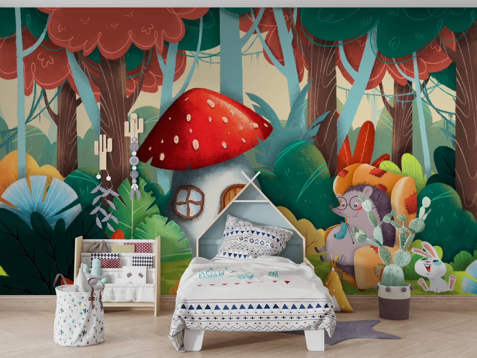 Фотошпалери бабусин будиночок з їжачком