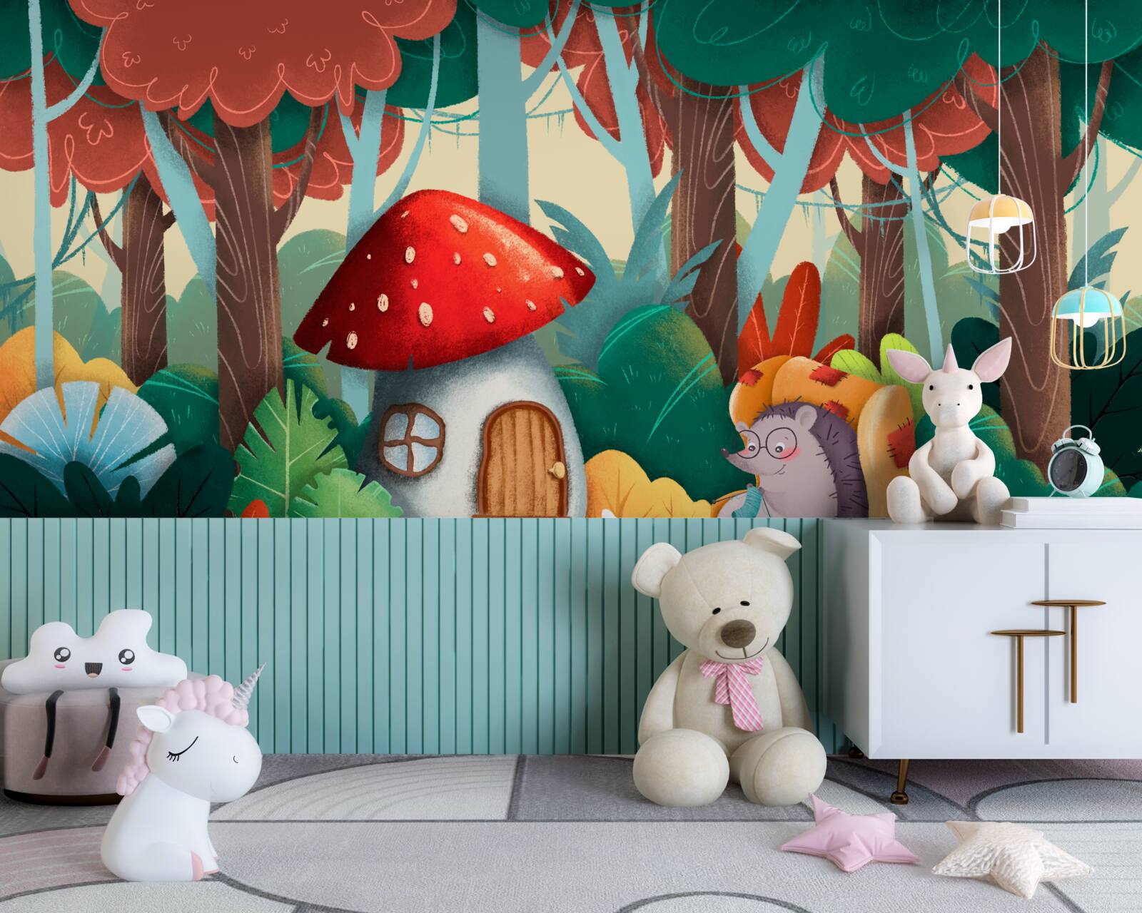 Фотошпалери бабусин будиночок з їжачком