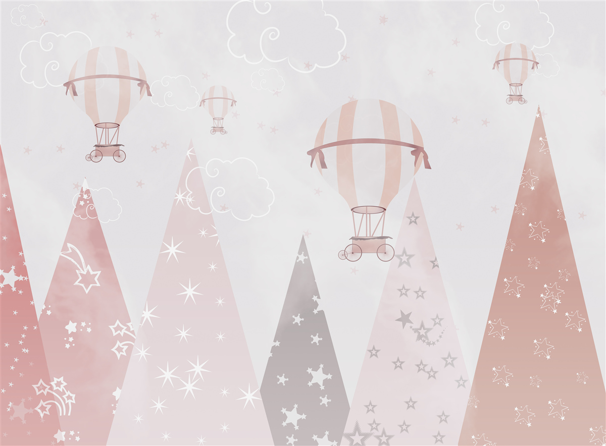 Фотошпалери кульки в небі посипають ліс сяючими зірками