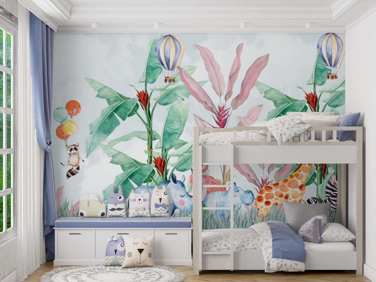 Фотошпалери тропічні мешканці відпочивають у лісі