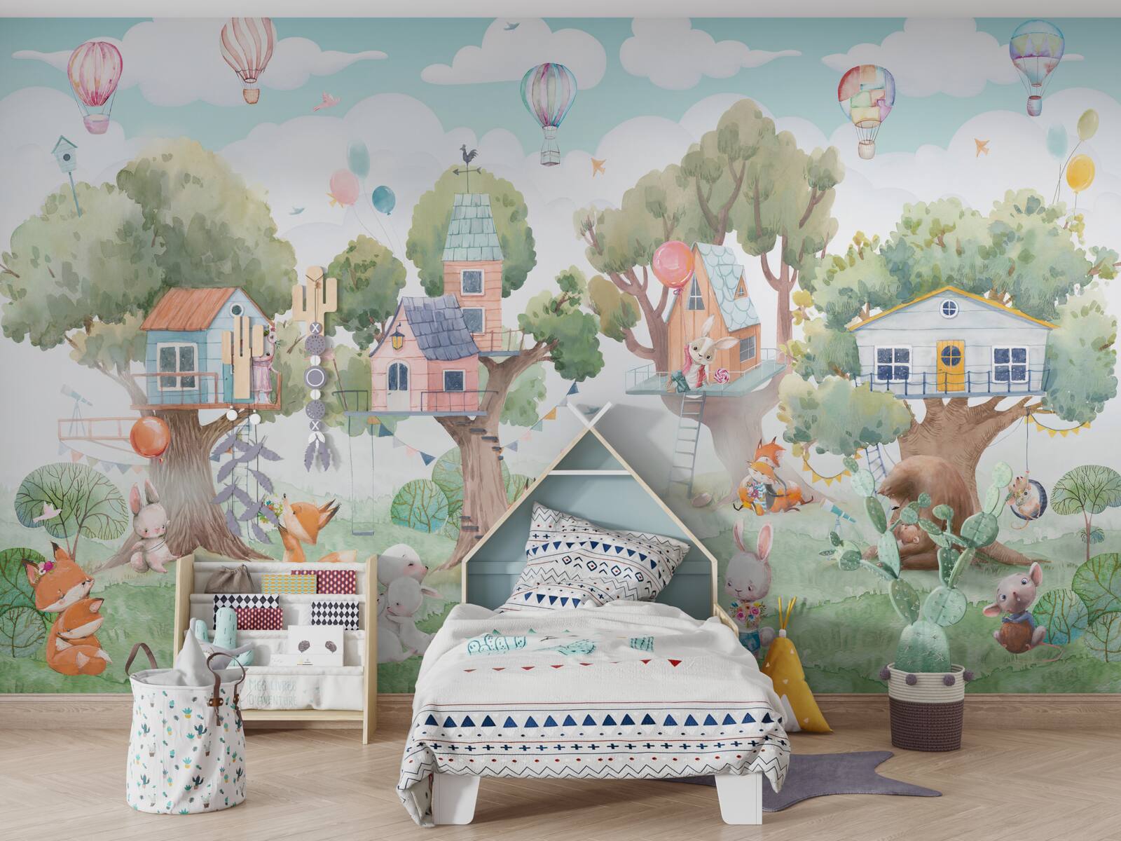 Фотошпалери дерев'яні будиночки, побудовані дітьми