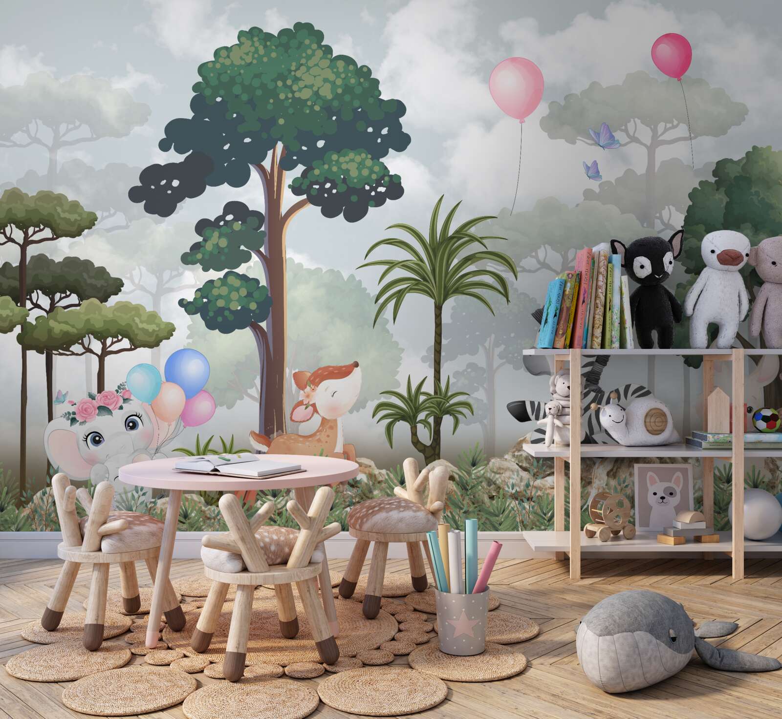 Фотошпалери лісові тварини святкують свій день народження