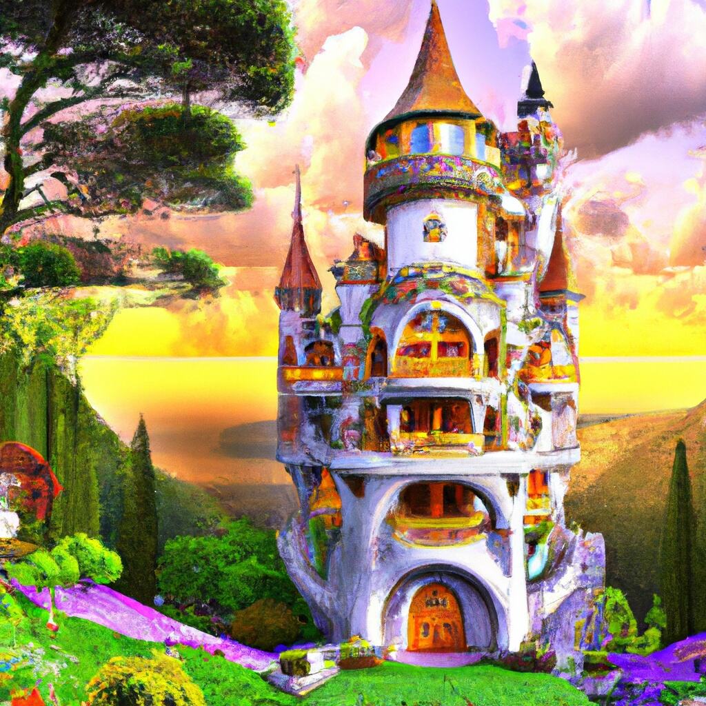 Фотошпалери вежа з маше дуже висока