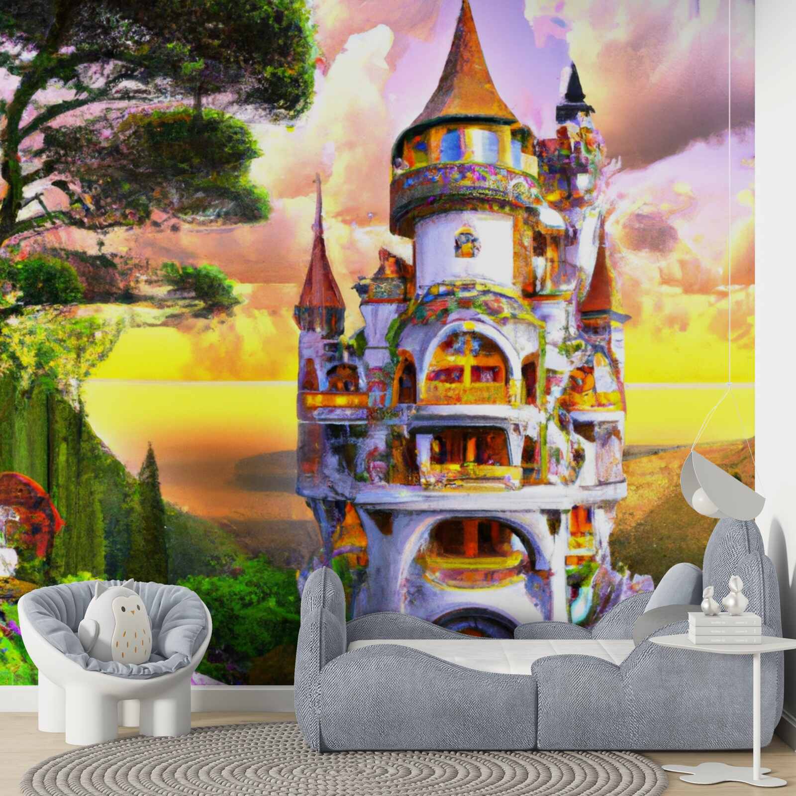 Фотошпалери вежа з маше дуже висока