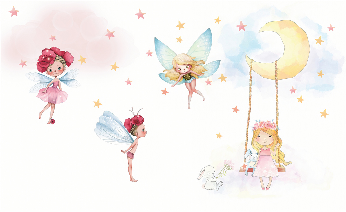 Фотошпалери маленькі феї з витонченими крилами