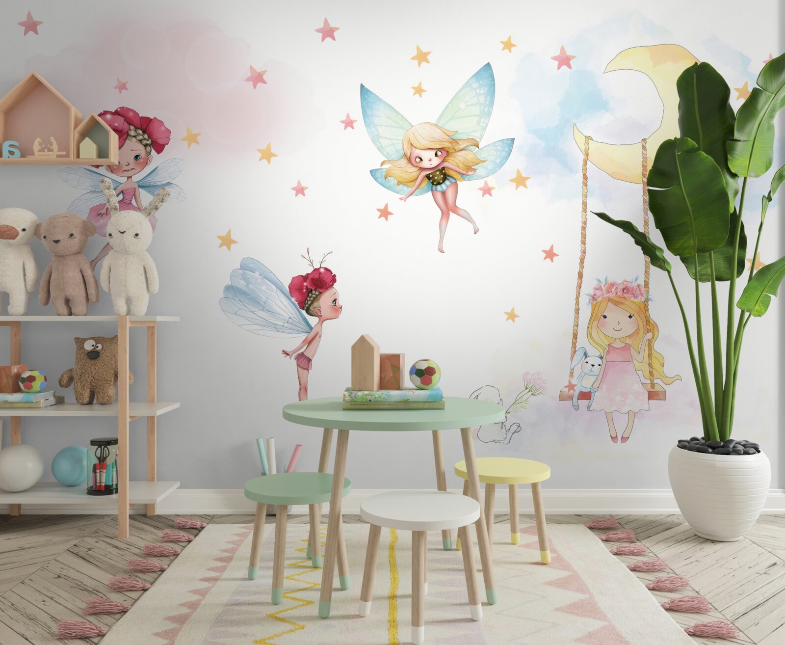 Фотошпалери маленькі феї з витонченими крилами