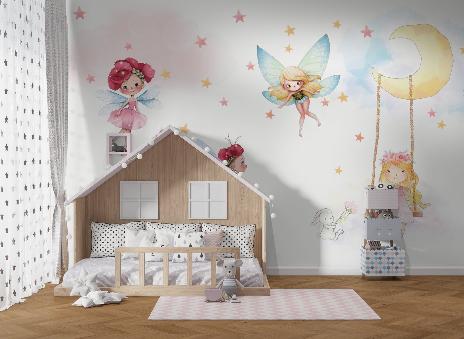 Фотошпалери маленькі феї з витонченими крилами